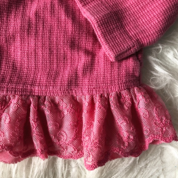 Pink Calvin Klein Jeans Sweater with Lace Trim - Picture 4 of 5